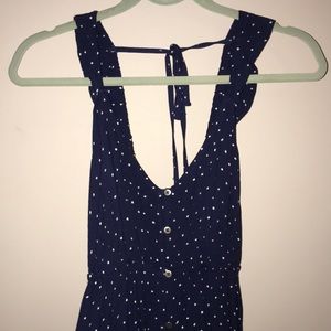 Billabong Blue and White Polka Dot Maxi Dress